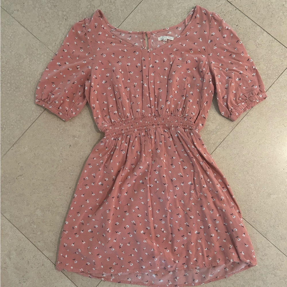 Floral Pink Mini Dress